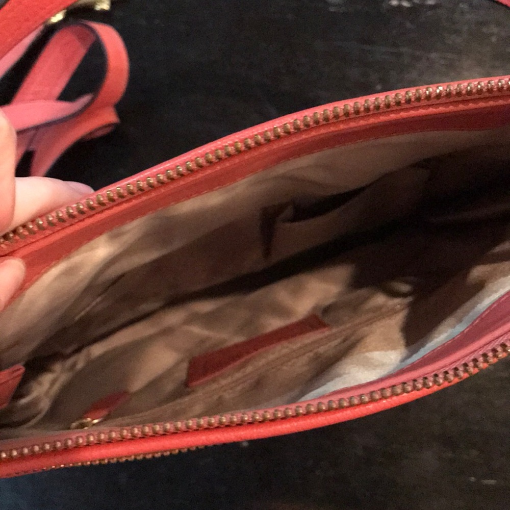 Peach Coach Shoulder Bag with Crossbody Strap - Picture 3 of 4